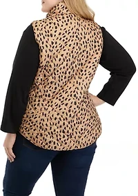 Plus Animal Printed Vest