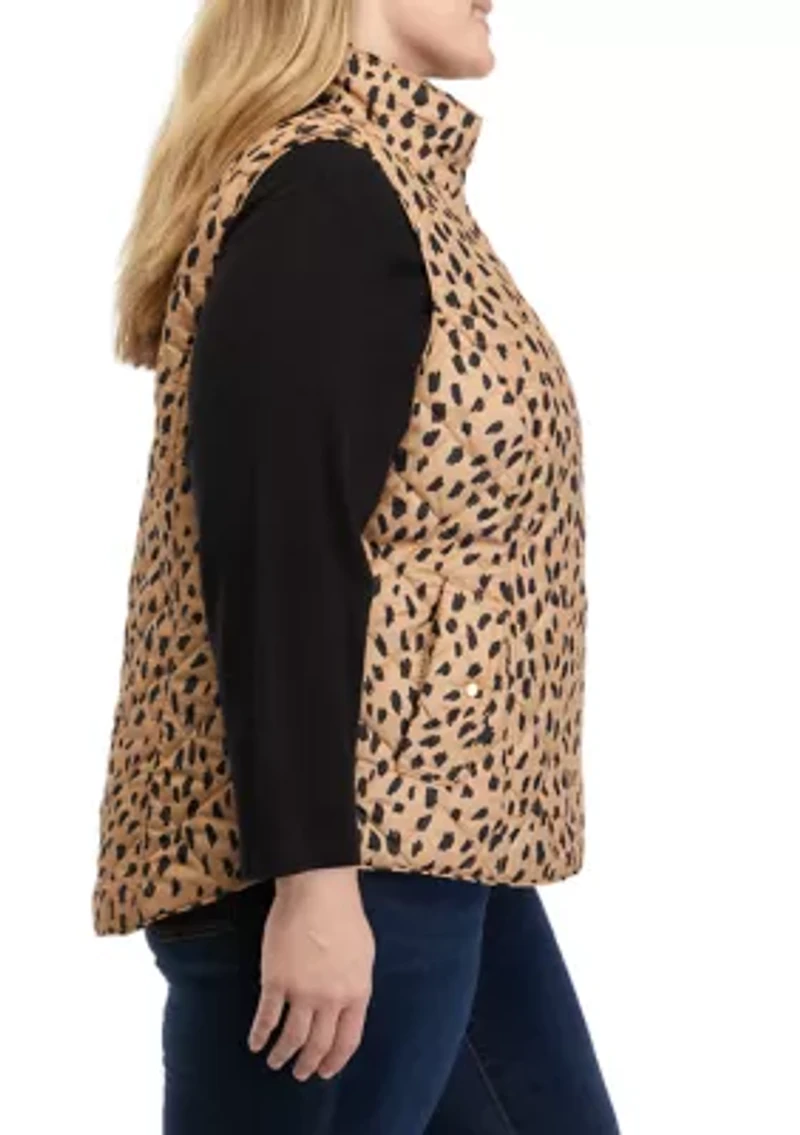 Plus Animal Printed Vest