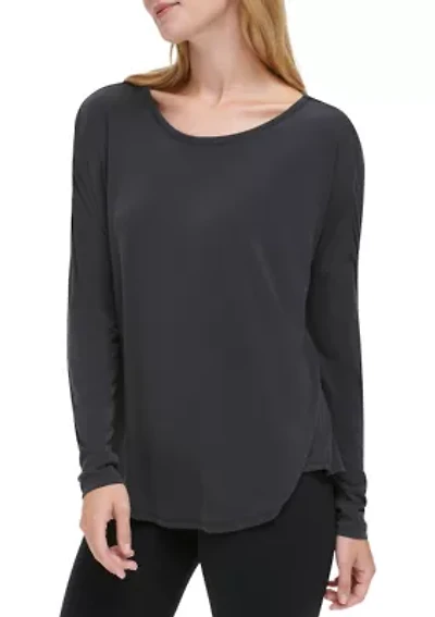 Oversized Long Sleeve Top with Open Back