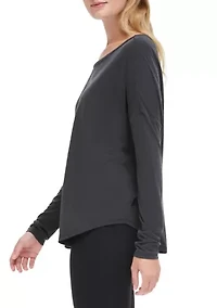 Oversized Long Sleeve Top with Open Back