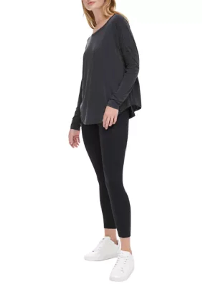 Oversized Long Sleeve Top with Open Back