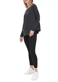 Oversized Long Sleeve Top with Open Back