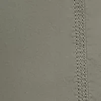High Rise Shirred Detail Capri Length Convertible Cargo Pants