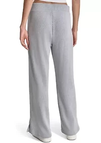 Brushed Rib Knit Relaxed Pants