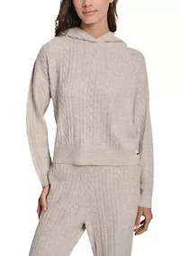 Women's Cozy Cable Sweater Hoodie