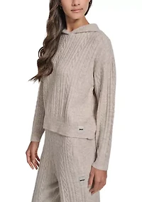 Women's Cozy Cable Sweater Hoodie