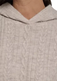 Women's Cozy Cable Sweater Hoodie