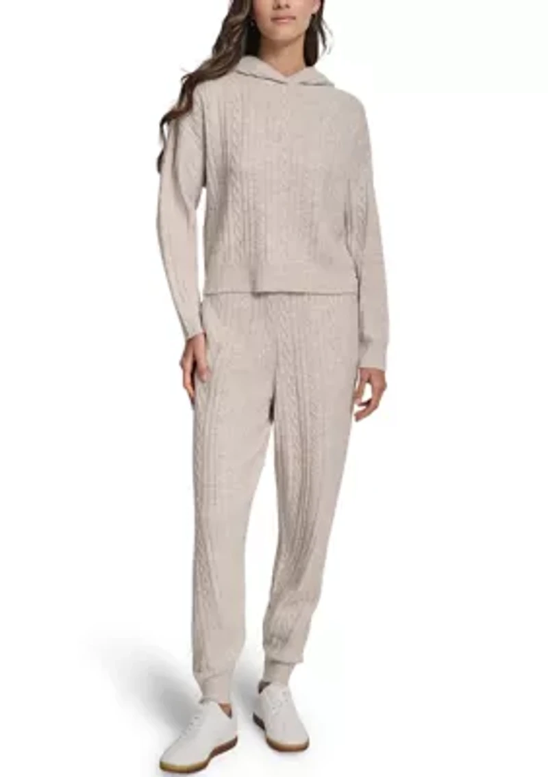 Women's Cozy Cable Sweater Hoodie