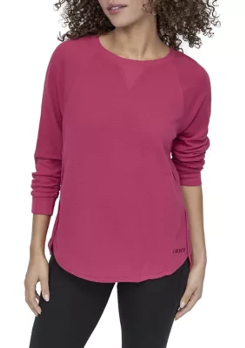 Women's 3/4 Sleeve Mini Waffle T-Shirt