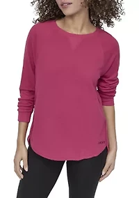 Women's 3/4 Sleeve Mini Waffle T-Shirt