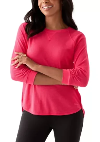Women's 3/4 Sleeve Mini Waffle T-Shirt