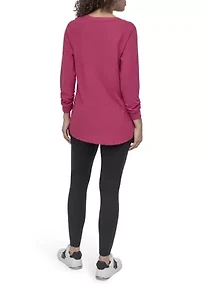 Women's 3/4 Sleeve Mini Waffle T-Shirt