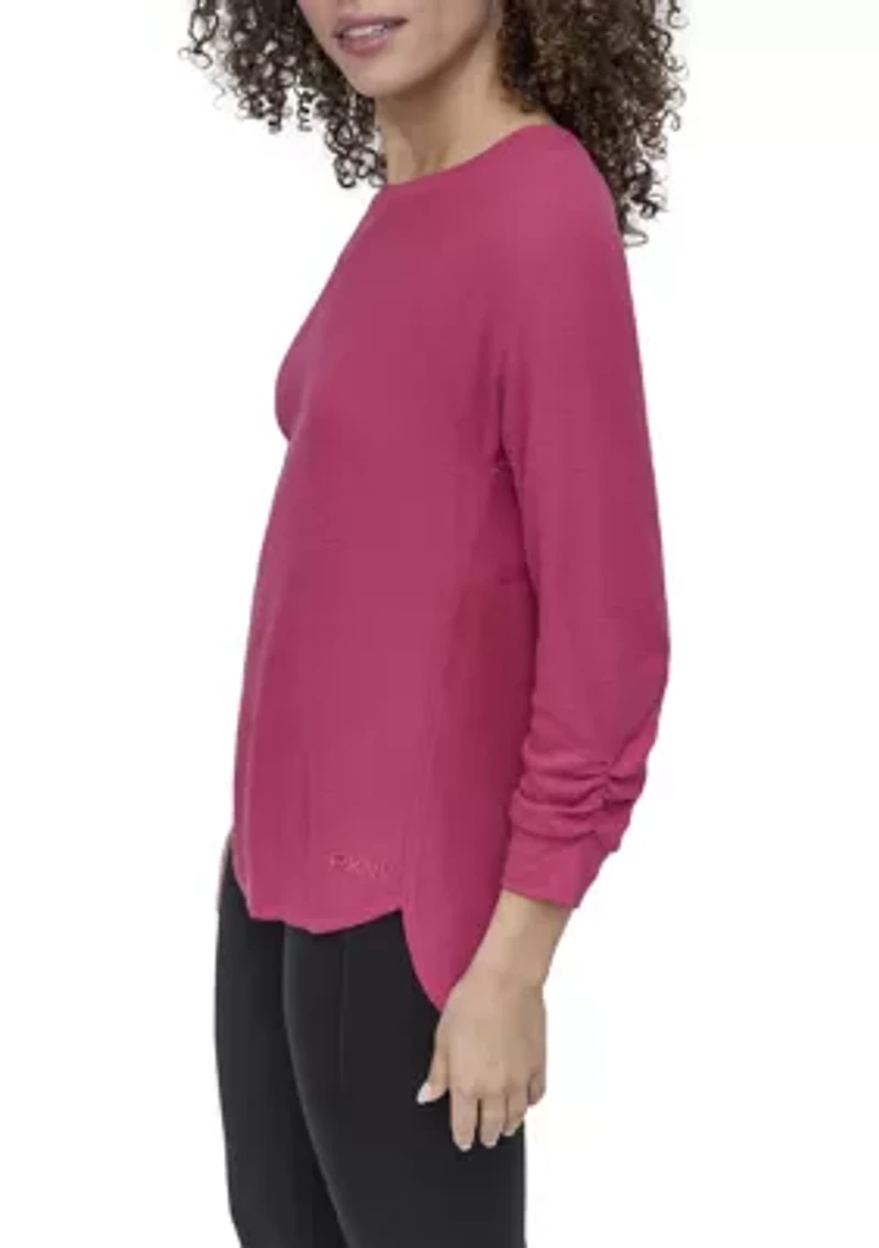 Women's 3/4 Sleeve Mini Waffle T-Shirt