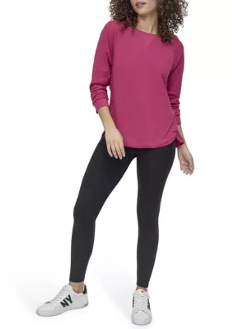 Women's 3/4 Sleeve Mini Waffle T-Shirt