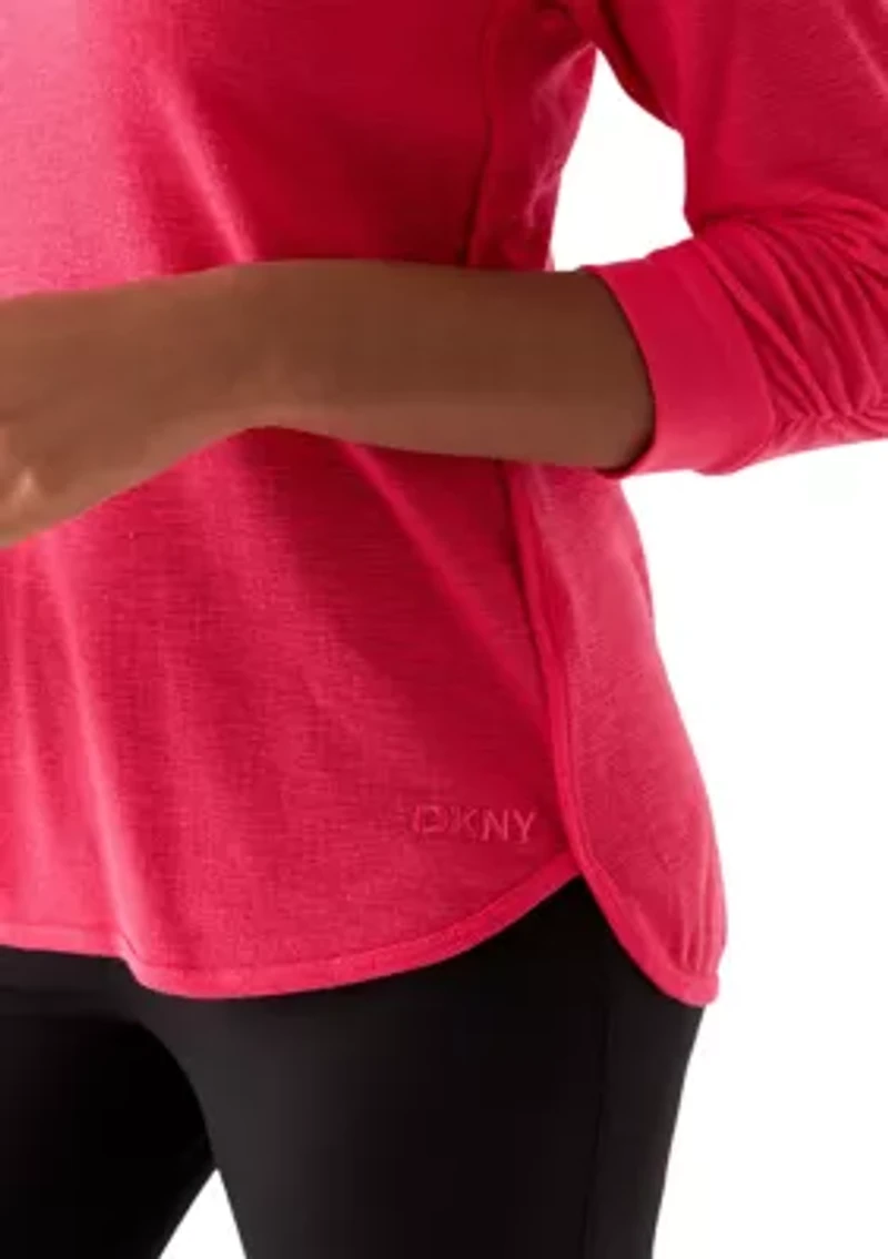 Women's 3/4 Sleeve Mini Waffle T-Shirt