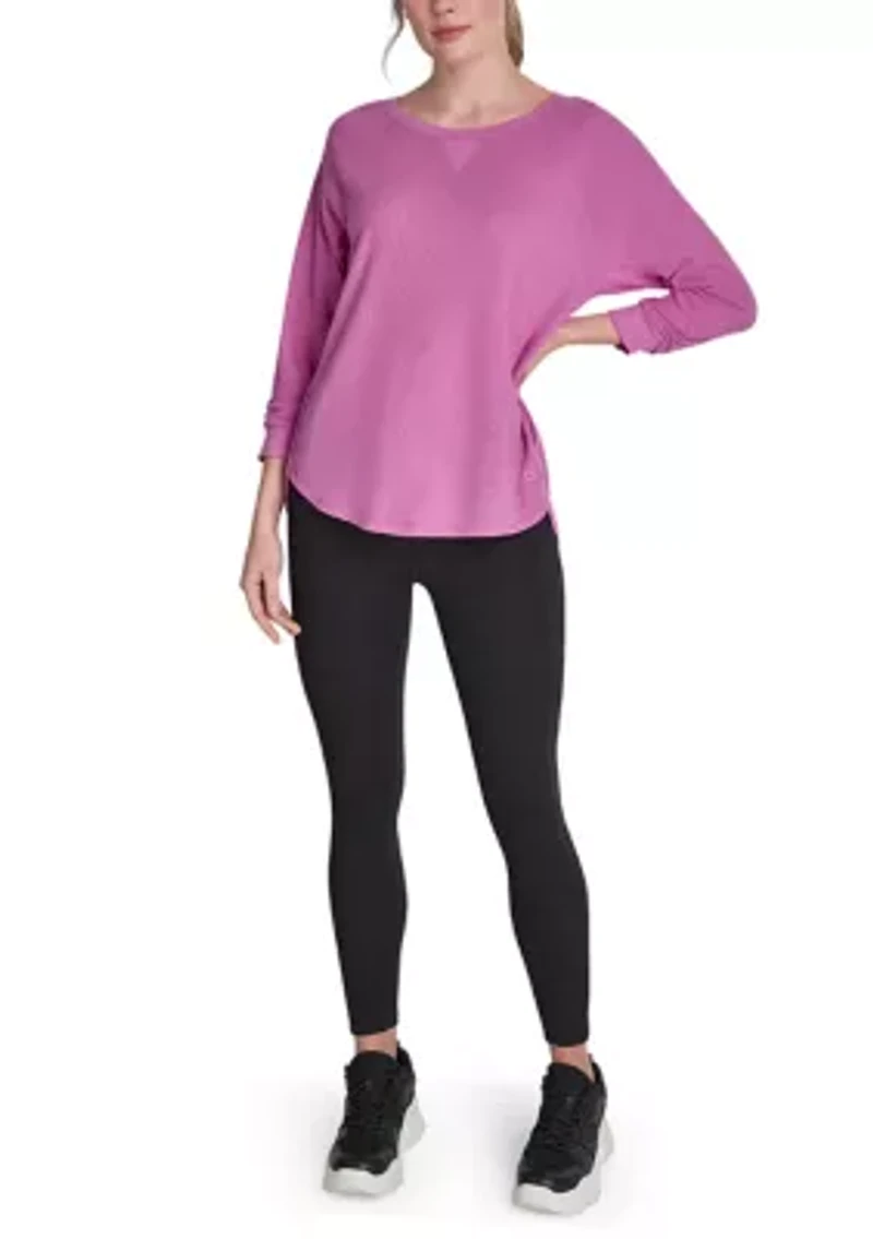 Women's 3/4 Sleeve Mini Waffle T-Shirt