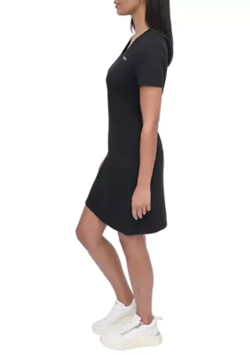 Women's Stud Logo V-Neck T-Shirt Dress