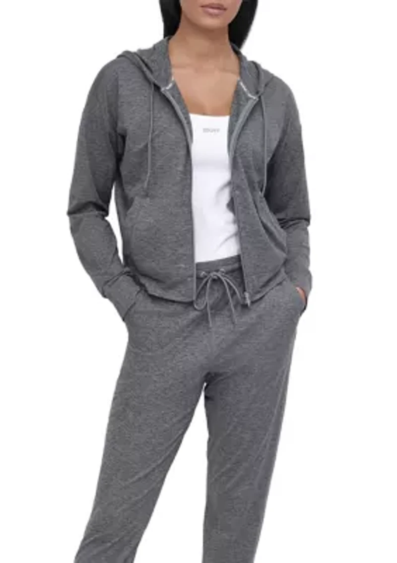 Space Dye Full Zip Hoodie with Pockets