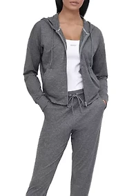 Space Dye Full Zip Hoodie with Pockets