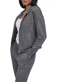 Space Dye Full Zip Hoodie with Pockets