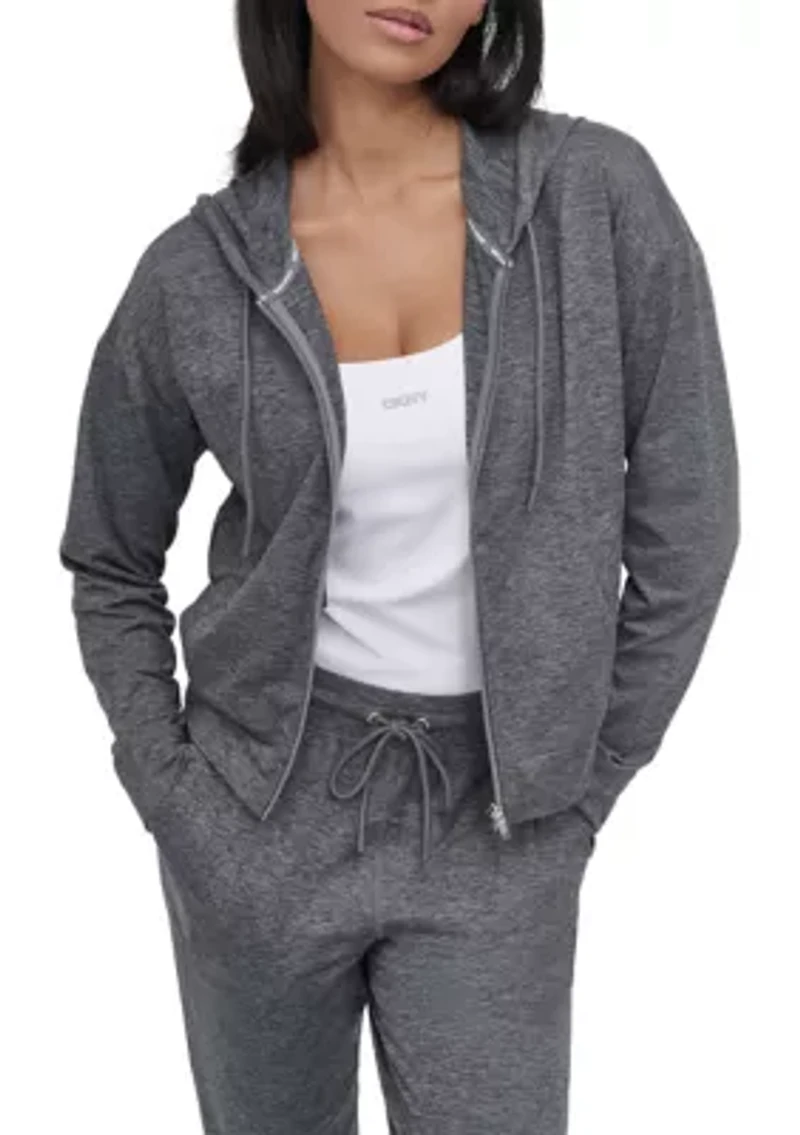 Space Dye Full Zip Hoodie with Pockets