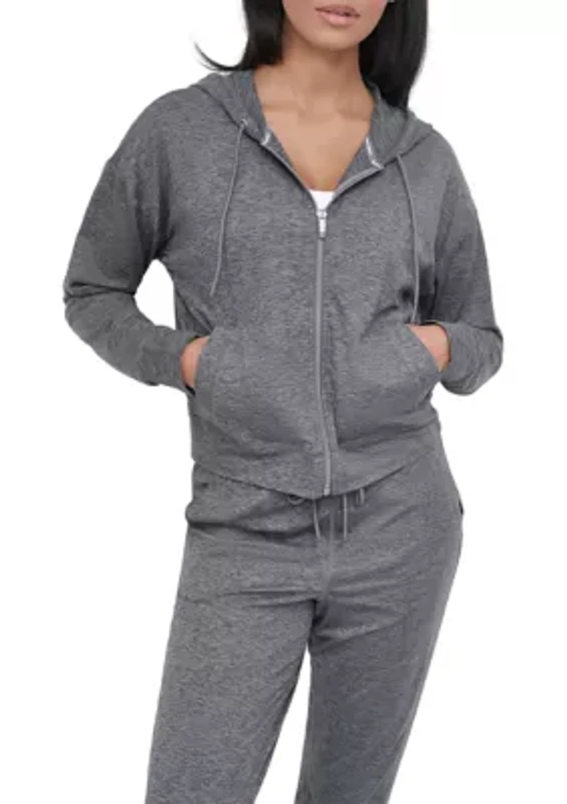 Space Dye Full Zip Hoodie with Pockets