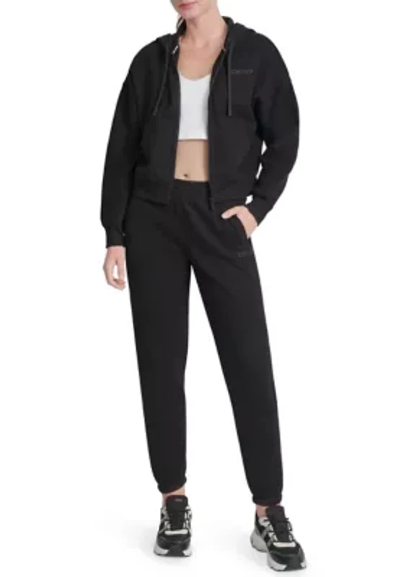 Women's HD Logo Drop Shoulder Zip Front Hoodie