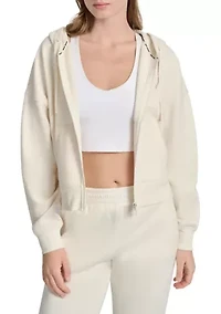 Women's HD Logo Drop Shoulder Zip Front Hoodie