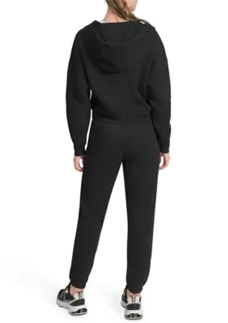 Women's HD Logo Drop Shoulder Zip Front Hoodie