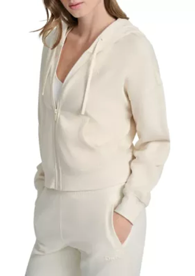 Women's HD Logo Drop Shoulder Zip Front Hoodie