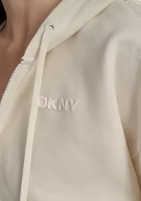 Women's HD Logo Drop Shoulder Zip Front Hoodie