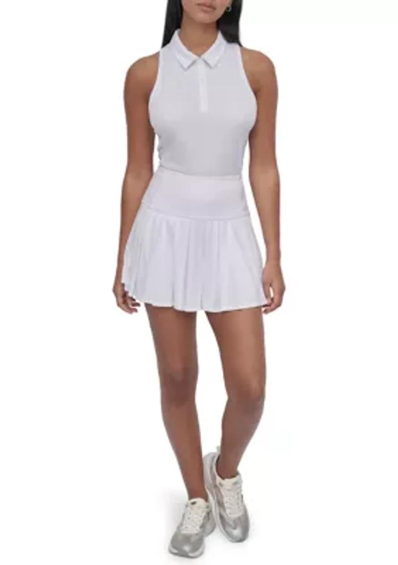 Court Pique Pleated Tennis Skort