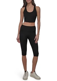 Balance Compression High Waist 16" Mini Capri Pants with Pockets