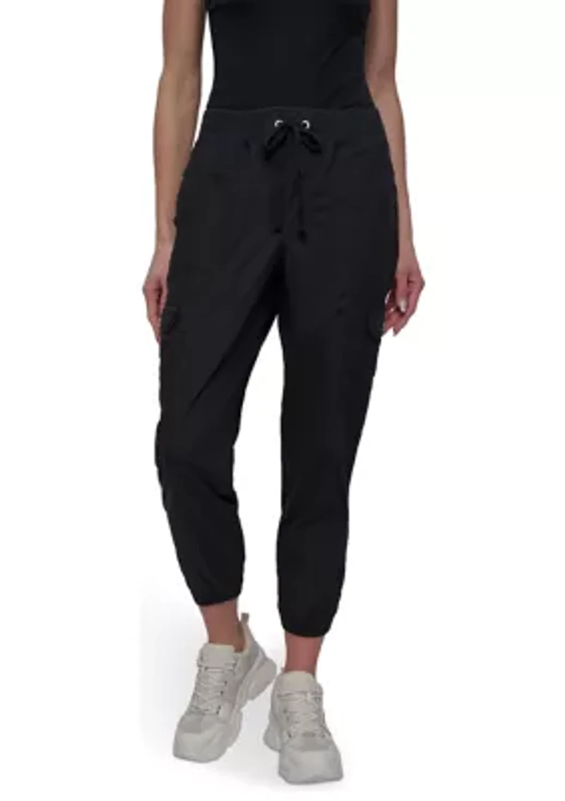 Ribbed Waistband Cargo Joggers