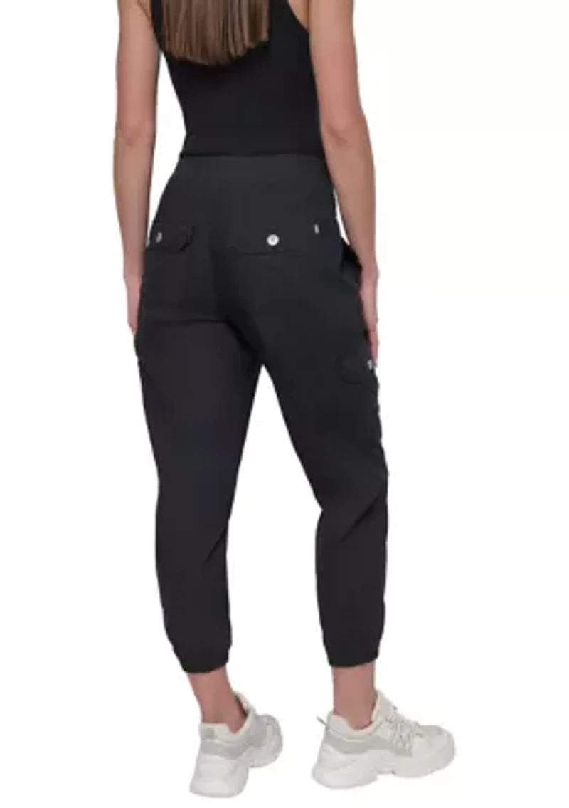 Ribbed Waistband Cargo Joggers