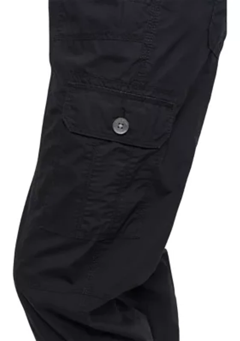 Ribbed Waistband Cargo Joggers