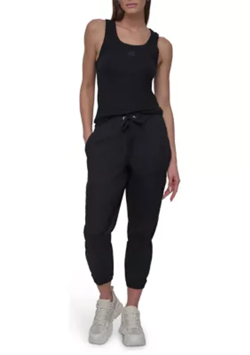 Ribbed Waistband Cargo Joggers