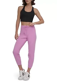 Embroidered Logo Taper Leg Ankle Length Joggers
