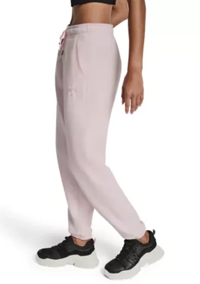 Varsity Embroidered Logo Relaxed Jogger with Pockets