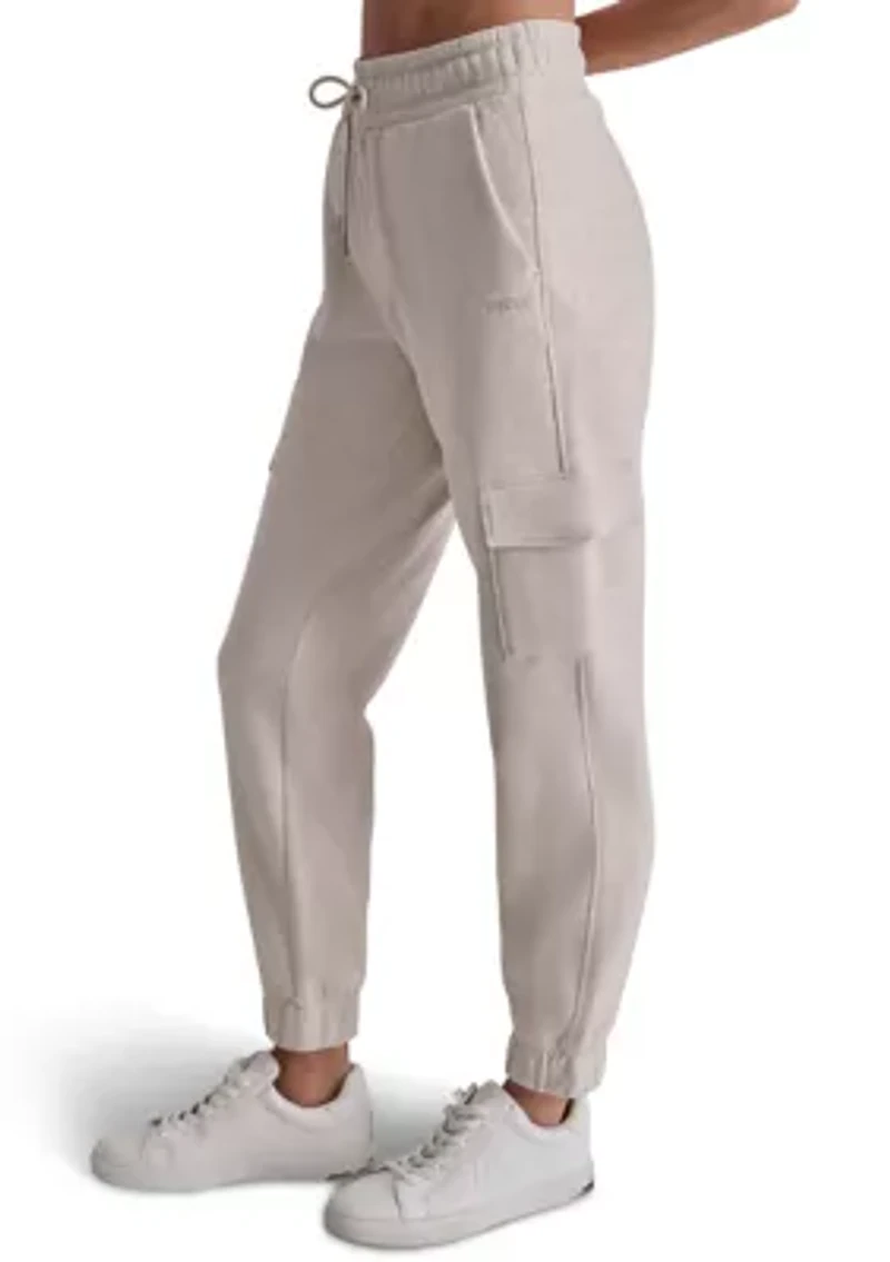 Embroidered Logo Slim Fit Cargo Jogger with Pockets