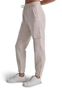 Embroidered Logo Slim Fit Cargo Jogger with Pockets