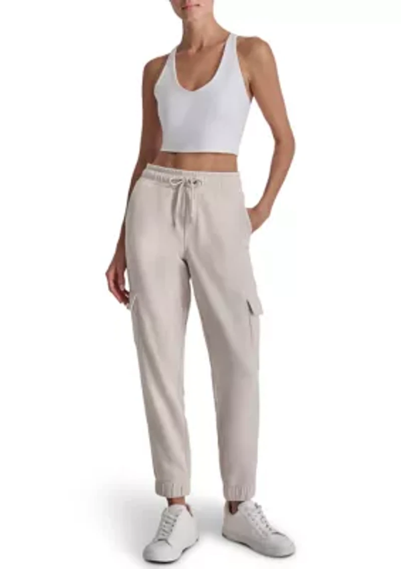 Embroidered Logo Slim Fit Cargo Jogger with Pockets