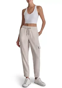 Embroidered Logo Slim Fit Cargo Jogger with Pockets