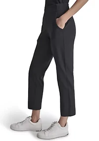 Women's Balance Compression Elastic Waistband Slant Pocket Skinny Pants