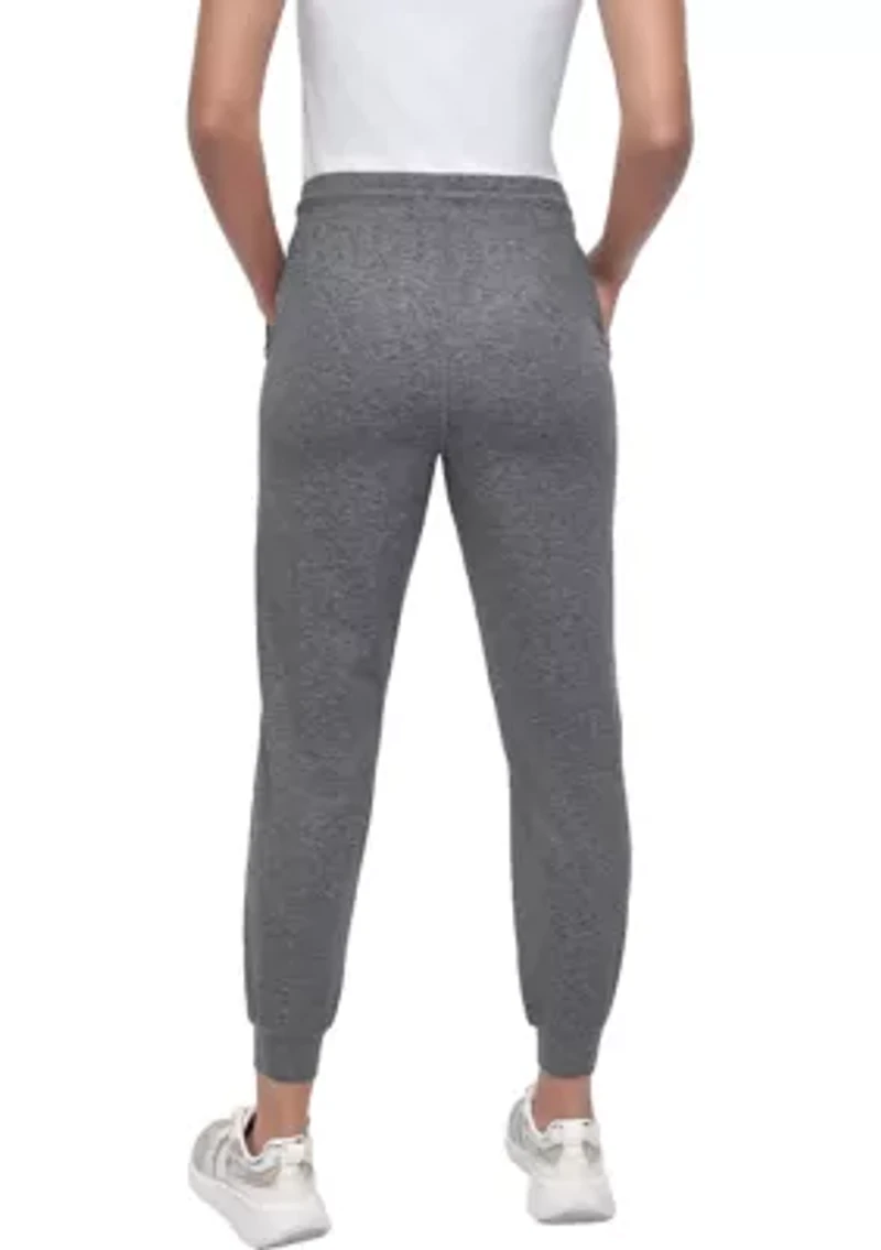 Space Dye High Waist Slim Fit Joggers with Pockets