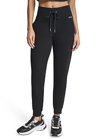 Cuffed Rhinestone Logo Joggers