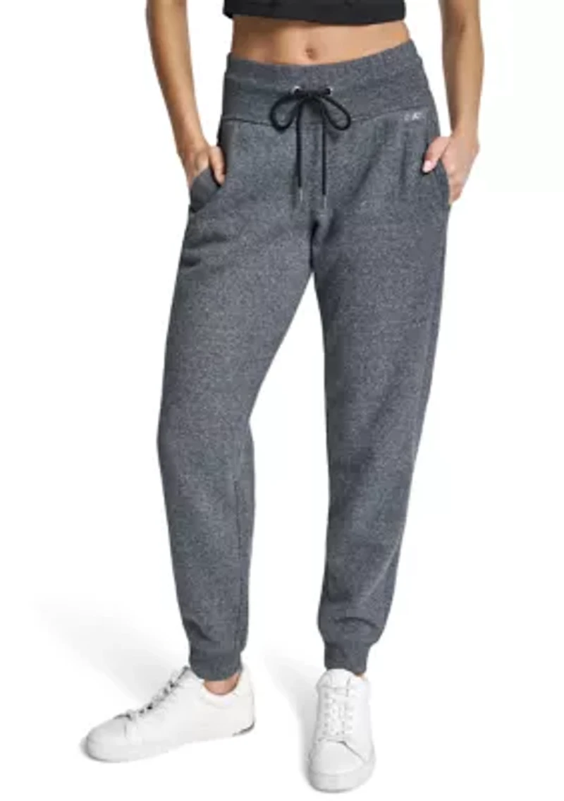 Cuffed Rhinestone Logo Joggers