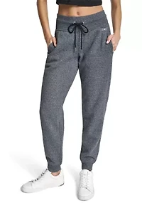 Cuffed Rhinestone Logo Joggers