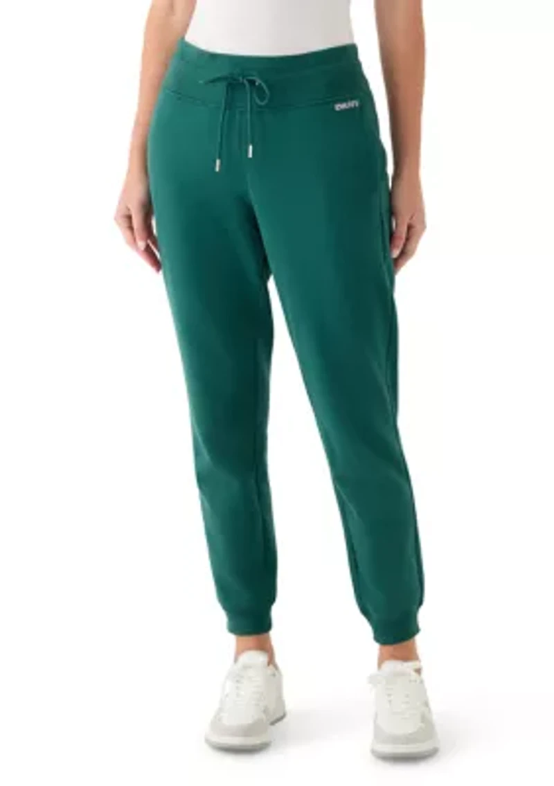 Cuffed Rhinestone Logo Joggers
