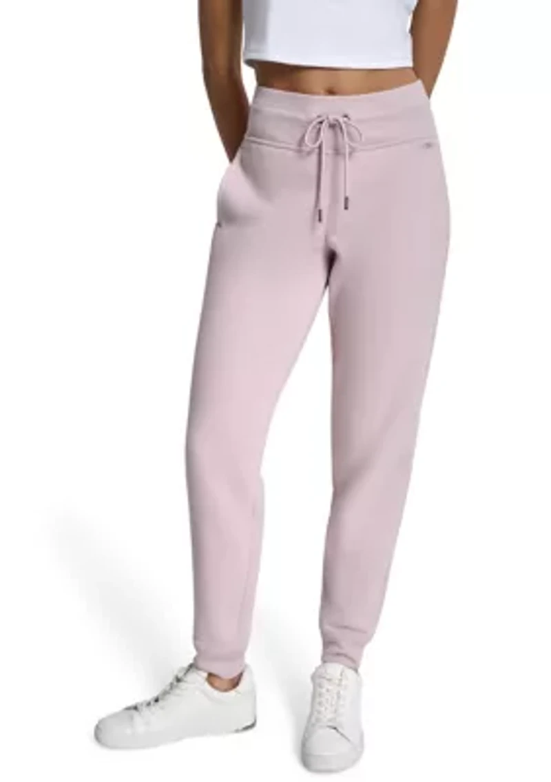 Cuffed Rhinestone Logo Joggers
